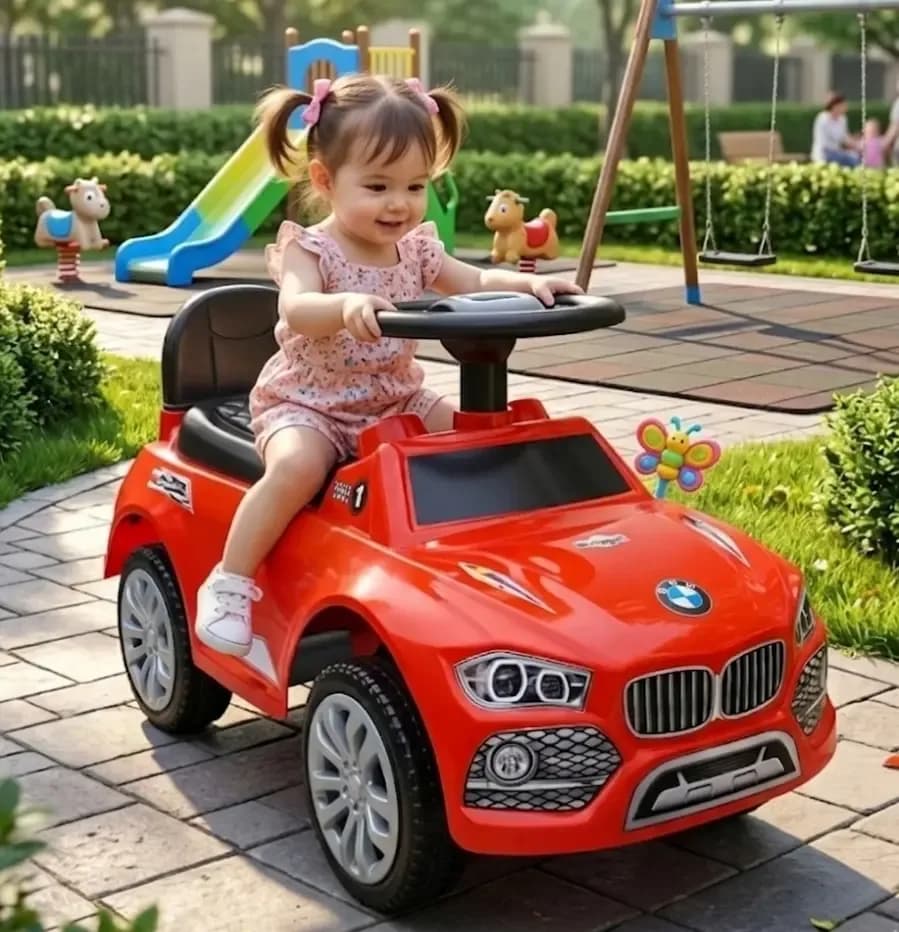 BMW পুশ কার বাবুরা পায়ে ঠেলে চালায় এবং যেকোনো একটি আকর্ষণীয় ফ্রি উপহার!